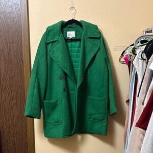 a new day Forest Green Double-Breasted Pea Coat